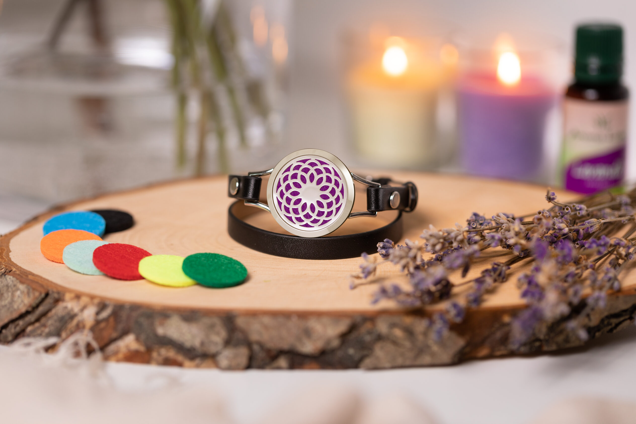 EMF Protection Bracelet with Aromatherapy Essential Oil Diffuser